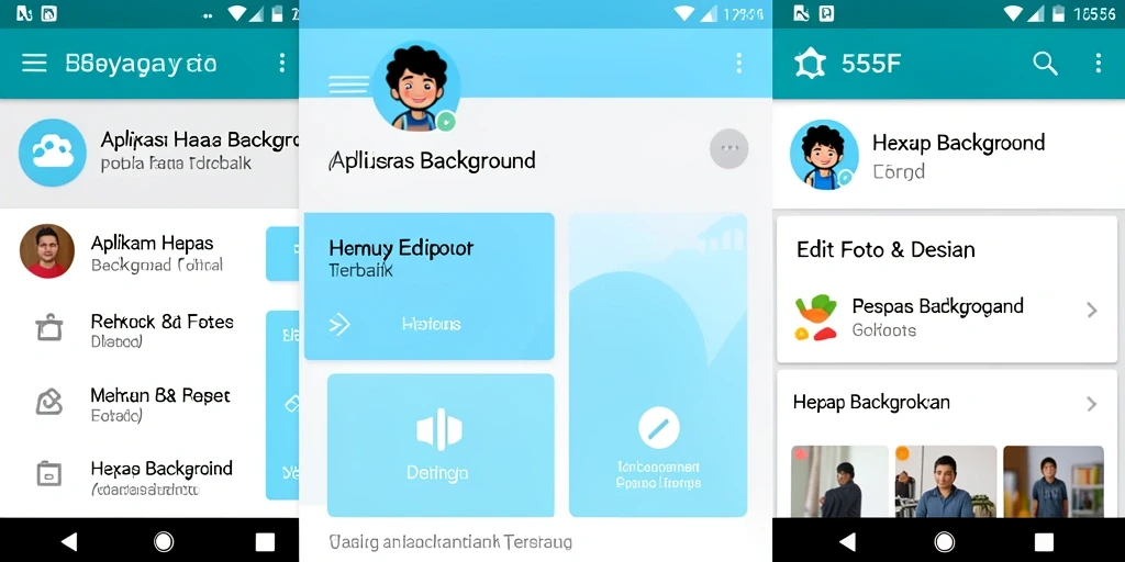 Tampilan antarmuka aplikasi 555F untuk menghapus latar belakang gambar.