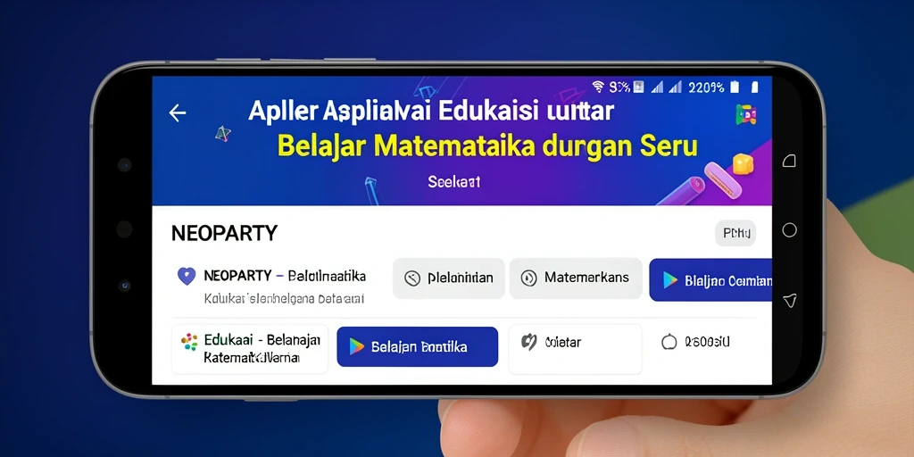 Tampilan antarmuka aplikasi NEOPARTY yang interaktif dan menarik.