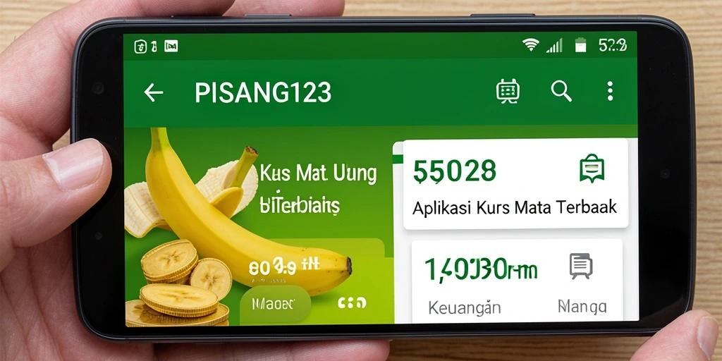 Antarmuka PISANG123 menampilkan nilai tukar mata uang dengan jelas dan informatif.