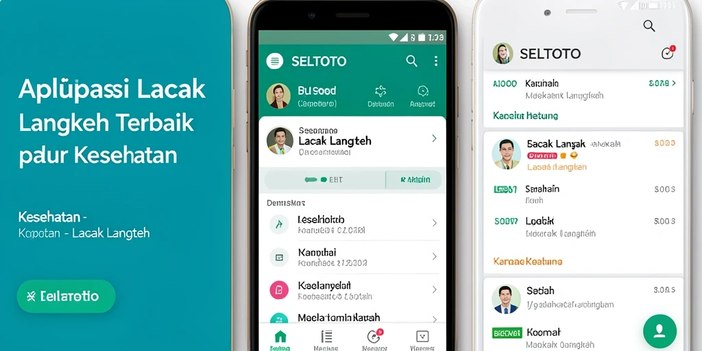 Tampilan antarmuka utama SELTOTO dengan fitur Lacak Langkah.