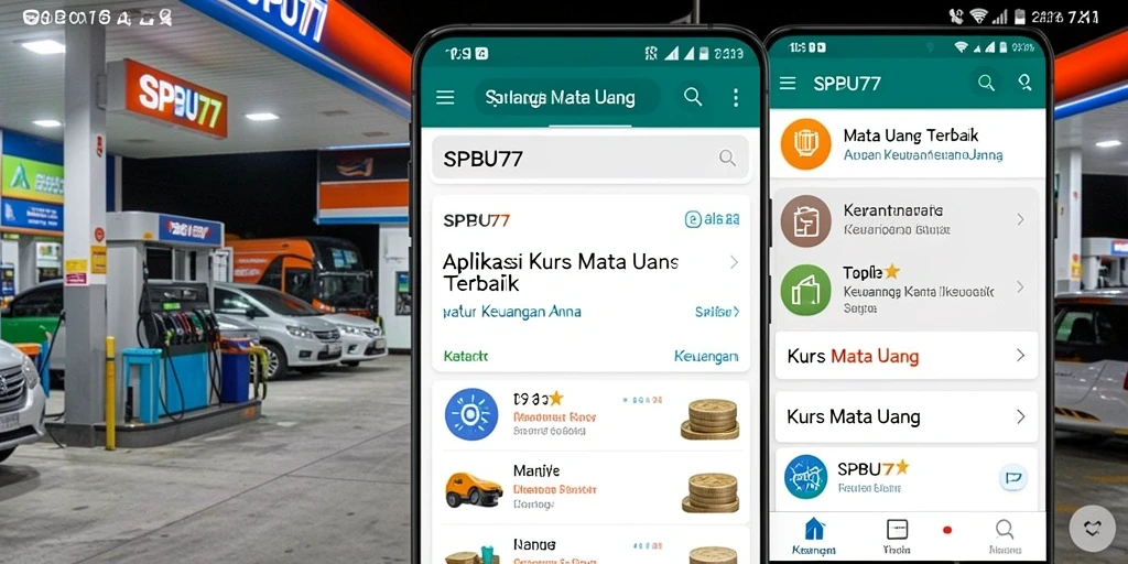 Tampilan antarmuka SPBU77 yang simpel dan informatif.