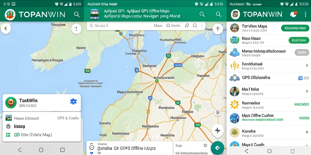 Antarmuka pengguna TOPANWIN yang intuitif untuk GPS Offline Maps.